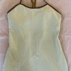Yellow and Brown Halter Top